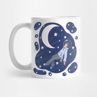 Floating in space while listening to tunes Mug